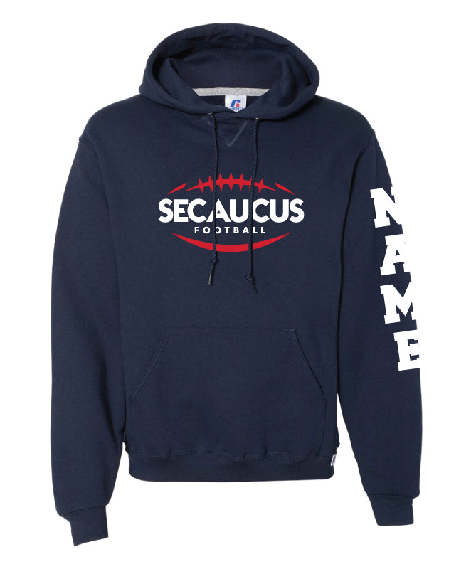 Secaucus Football Russell Athletic Cotton Hoodie - Navy - 5KounT2018