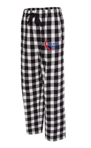 Sacred Heart Plaid Pajama Pants - Black / Gray - 5KounT2018