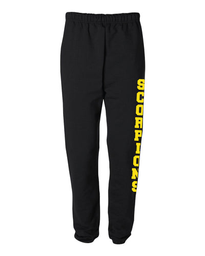 Wrestling Generic Print Cotton Sweatpants - Yellow Logo 