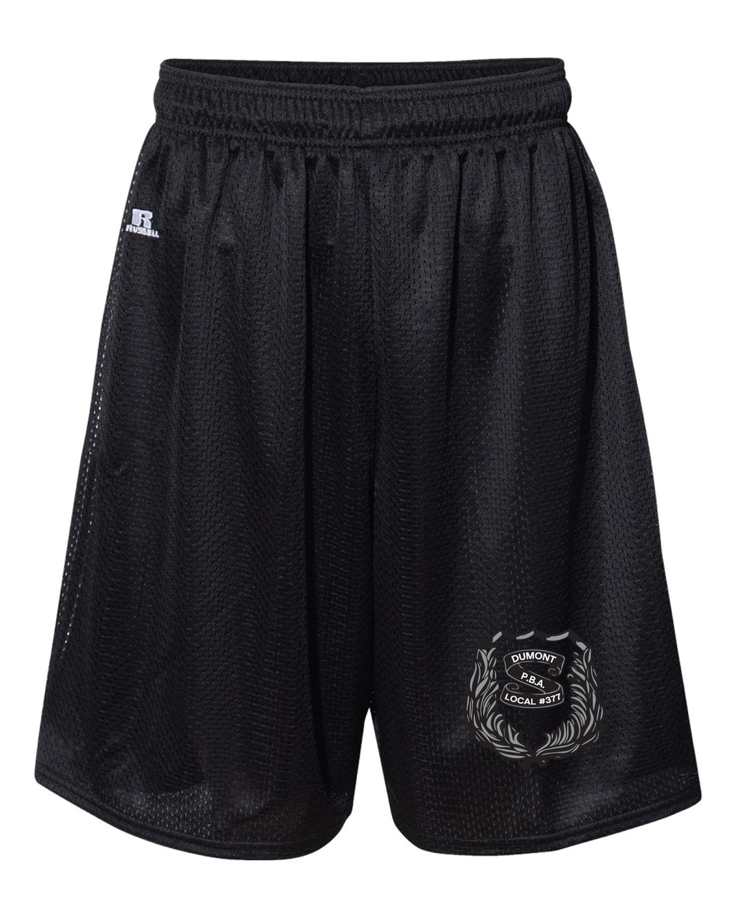 Dumont Police Russell Athletic Tech Shorts - Black (Design 1) - 5KounT