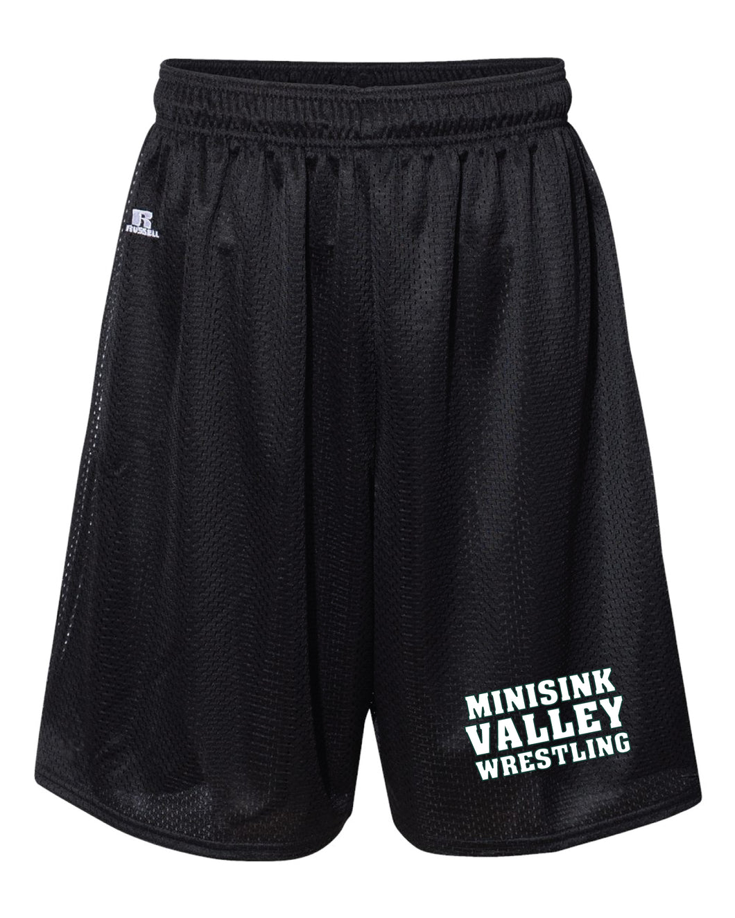 Minisink Valley Wrestling Russell Athletic Tech Shorts - Black - 5KounT