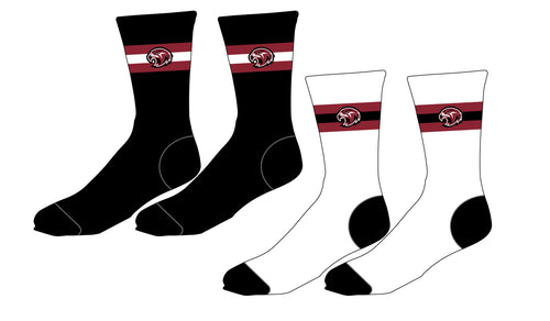 Nyack Soccer Sublimated Socks - Black / White