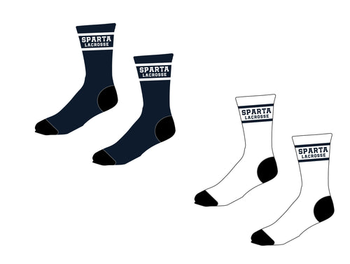 Sparta Lacrosse Sublimated Socks - Navy / White - 5KounT