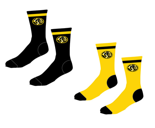 Cresskill XC Sublimated Socks - Black / Yellow - 5KounT