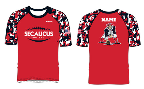 Secaucus Football Sublimated Shirt Camo - Navy - 5KounT2018