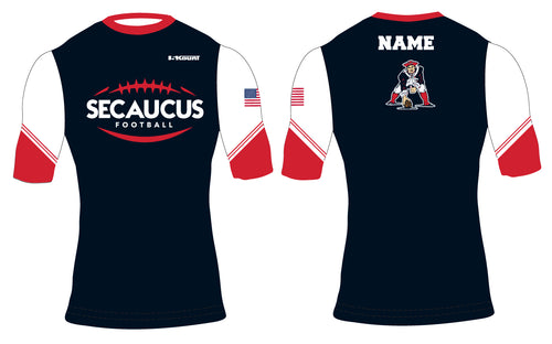 Secaucus Football Sublimated Compression Shirt - Navy - 5KounT2018