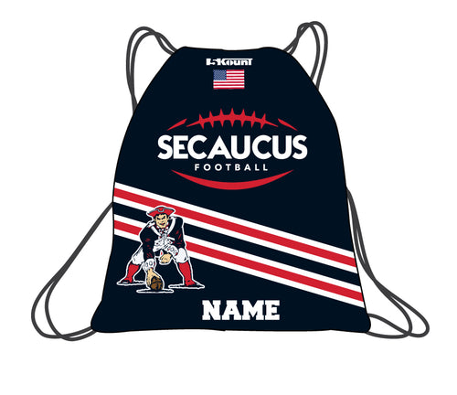 Secaucus Football Sublimated Drawstring Bag - Navy - 5KounT2018