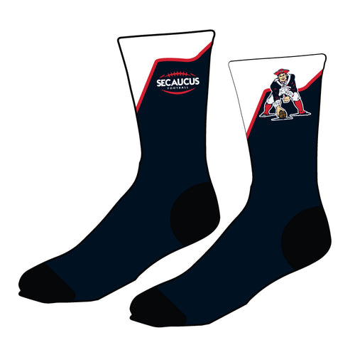 Secaucus Football Sublimated Socks Navy - 5KounT2018