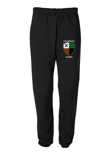 Crusader Rugby Cotton Sweatpants - Black - 5KounT