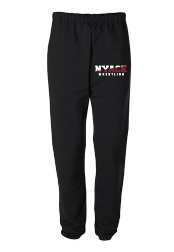 Nyack Wrestling Russell Athletic Cotton Sweatpants - Black