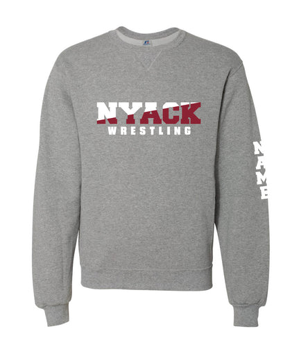 Nyack Wrestling Russell Athletic Cotton Crewneck Sweatshirt - Gray