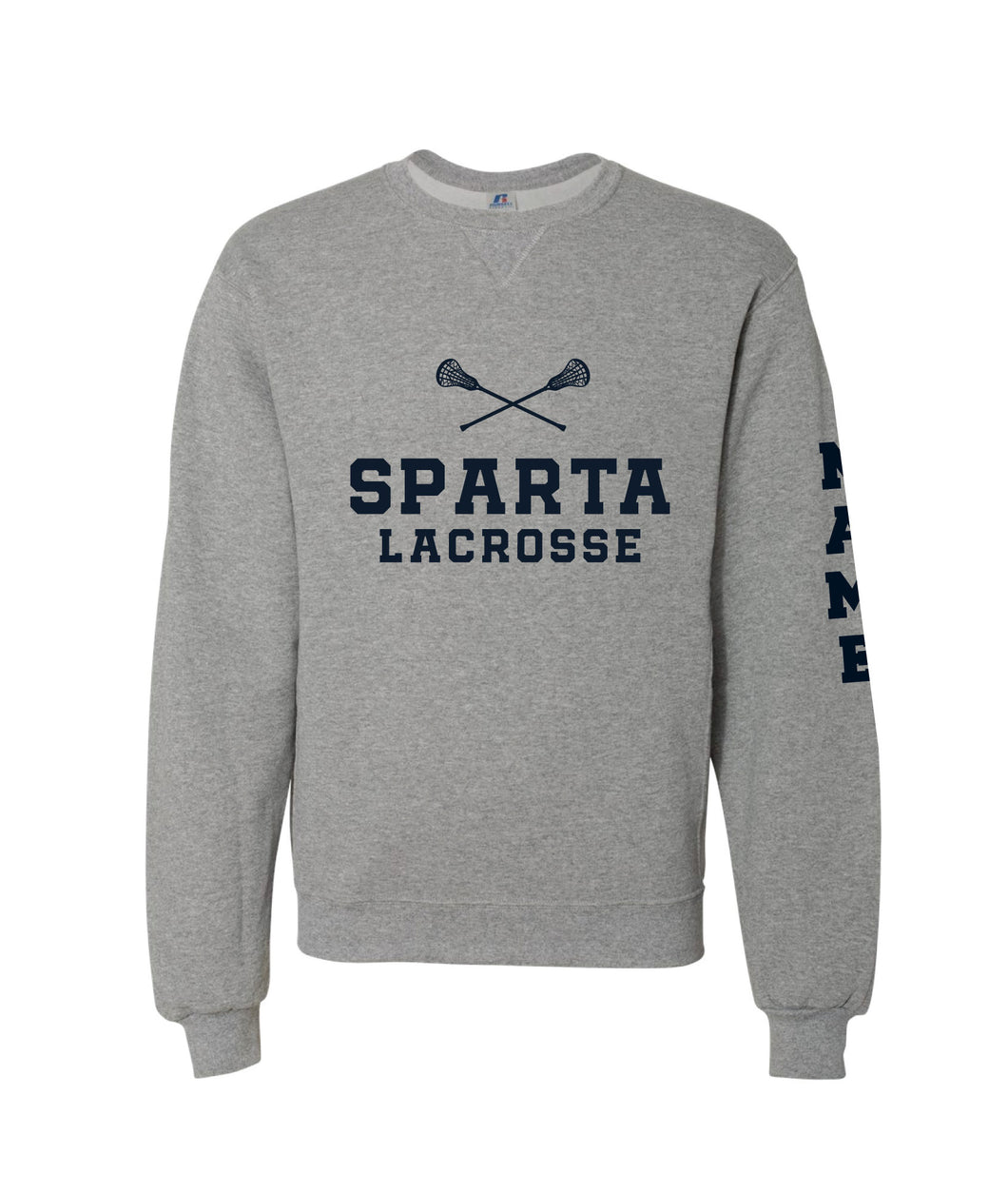 Sparta Lacrosse Russell Athletic Cotton Crewneck Sweatshirt - Gray - 5KounT