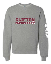 Clifton Lacrosse Russell Athletic Cotton Crewneck Sweatshirt - Gray