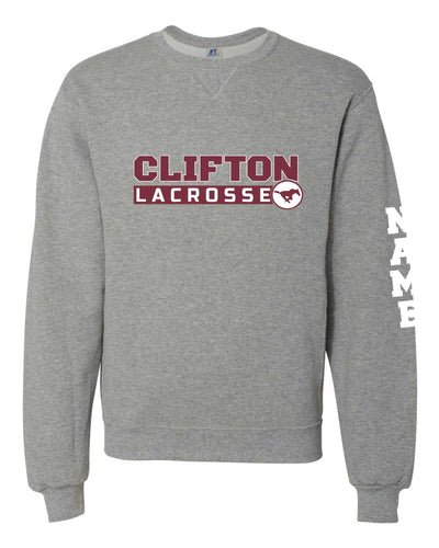 Clifton Lacrosse Cotton Crewneck Sweatshirt - Gray