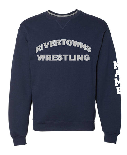 Rivertowns Wrestling Russell Athletic Cotton Crewneck Sweatshirt - Navy - 5KounT