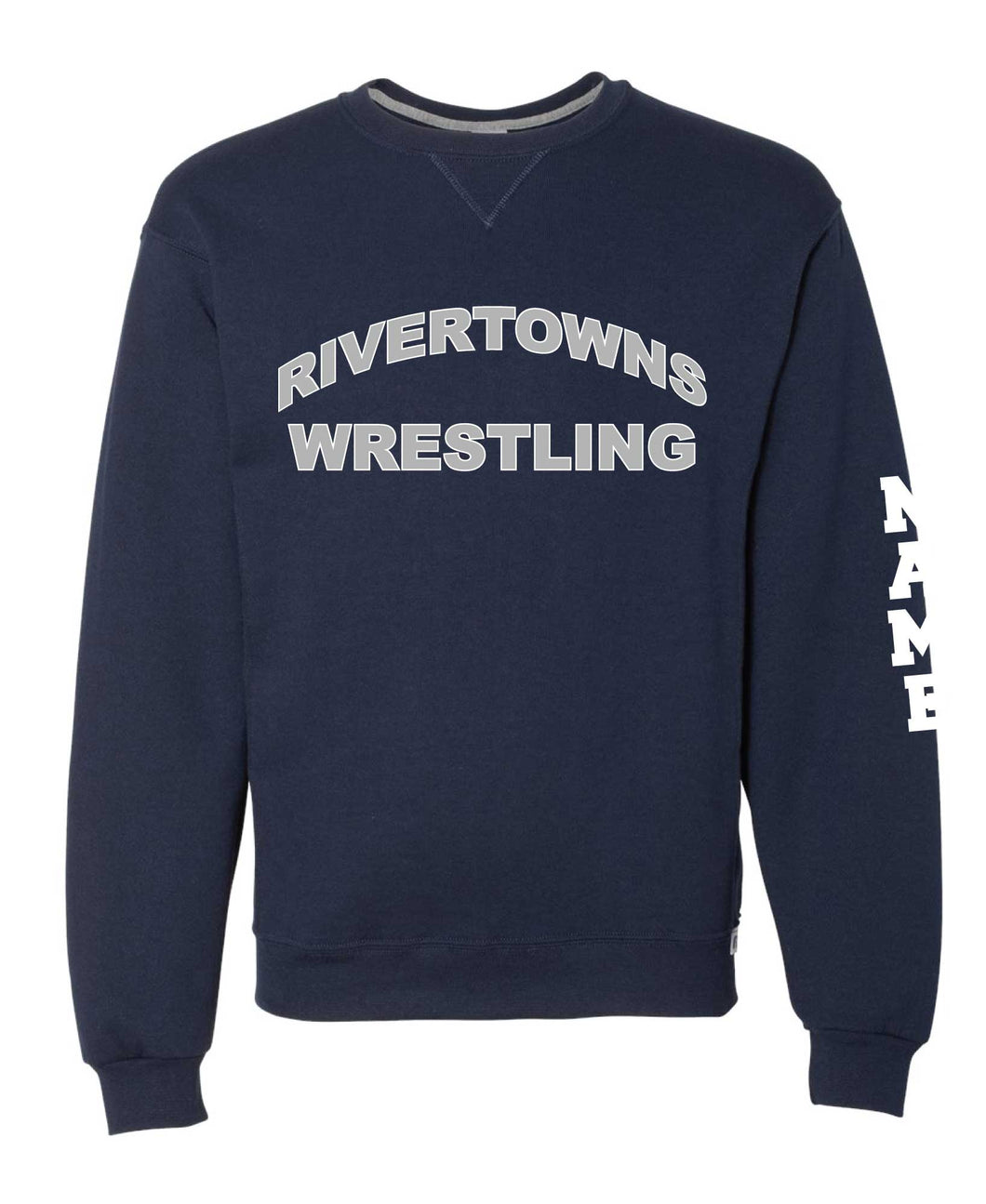 Rivertowns Wrestling Russell Athletic Cotton Crewneck Sweatshirt - Navy - 5KounT