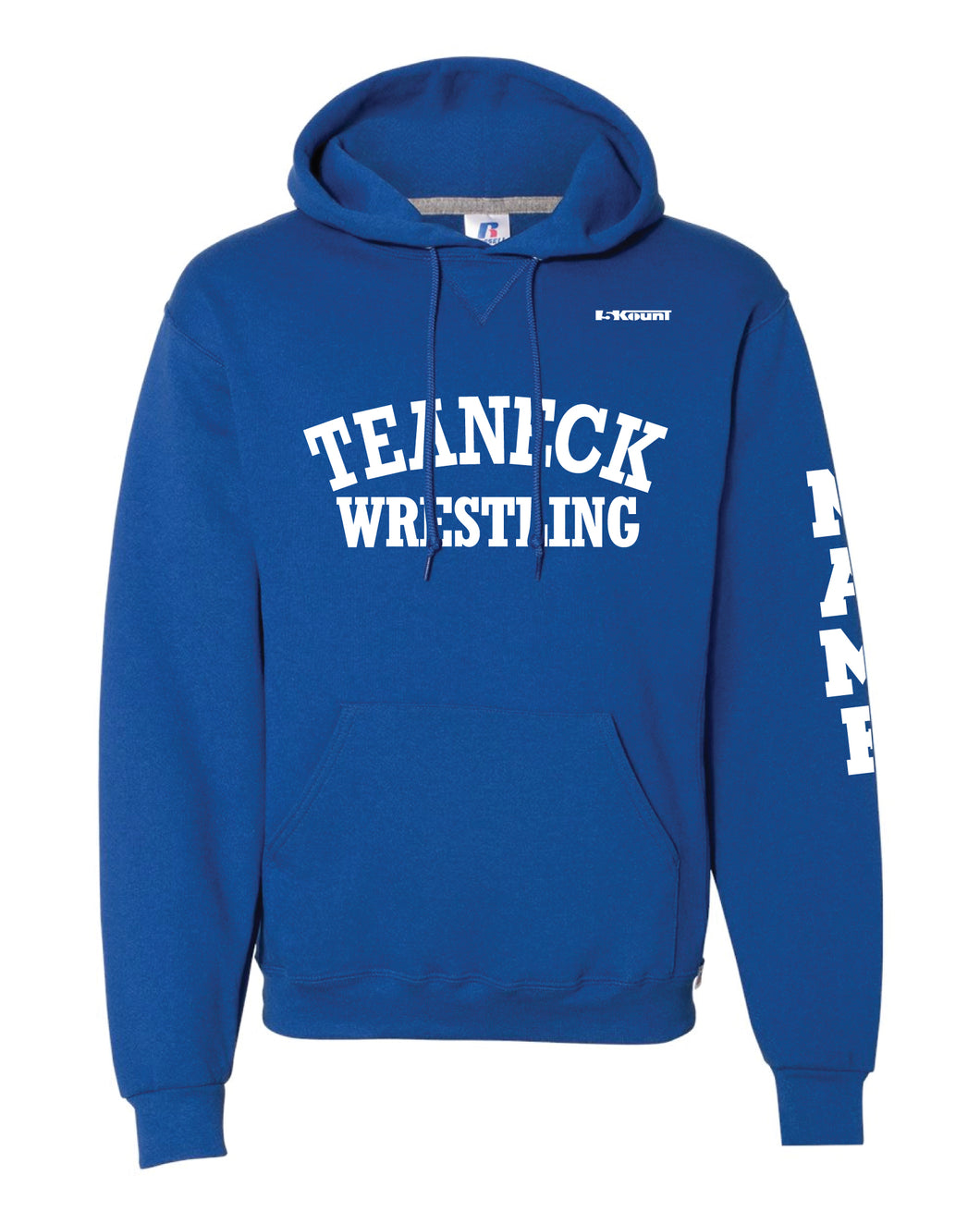 Teaneck Wrestling Russell Athletic Cotton Hoodie - Royal - 5KounT2018