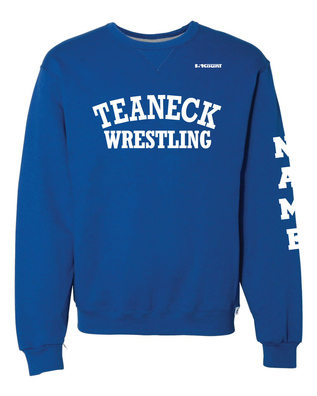Teaneck Wrestling Russell Athletic Cotton Crewneck Sweatshirt - Royal - 5KounT2018
