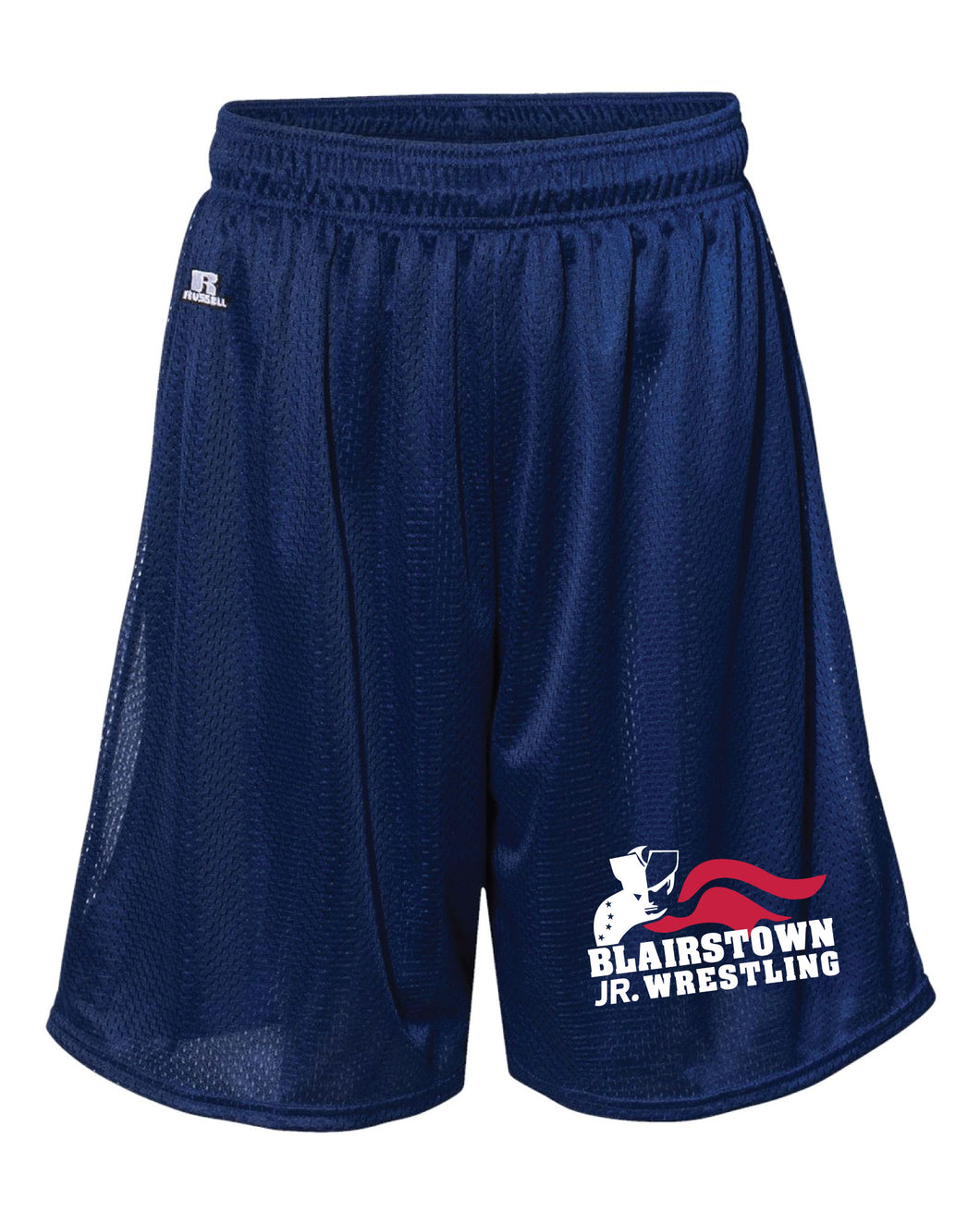 Blairstown Wrestling Russell Athletic Tech Shorts - Navy - 5KounT