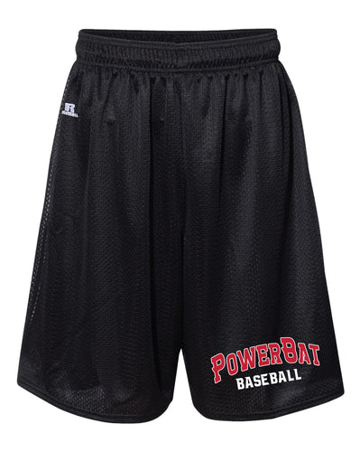 PowerBat Baseball Russell Athletic Tech Shorts - Black - 5KounT