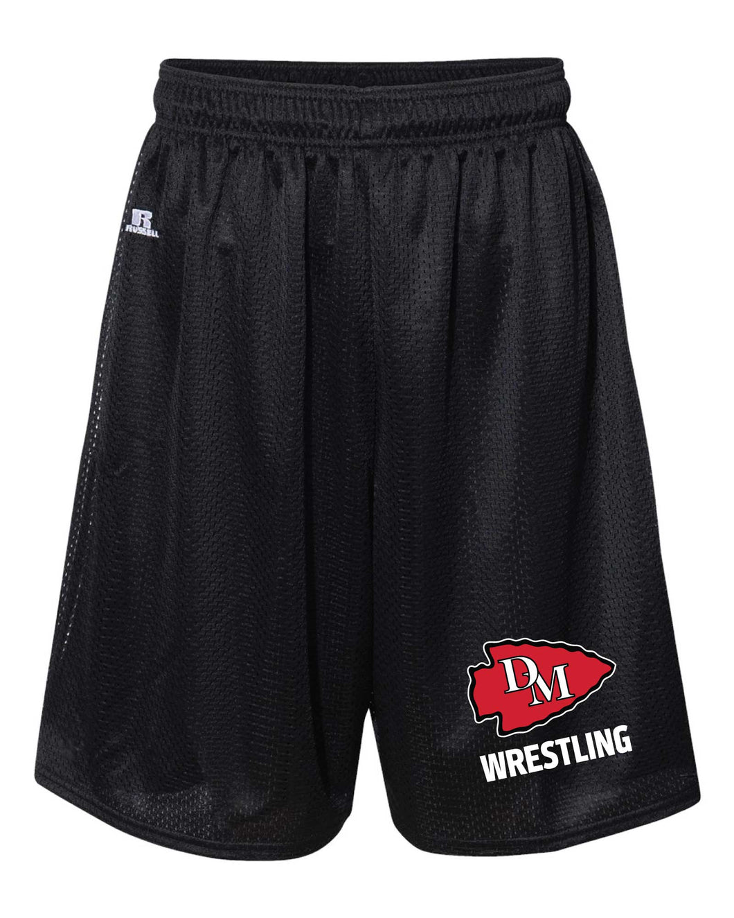 DM Wrestling Russell Athletic Tech Shorts - Black - 5KounT