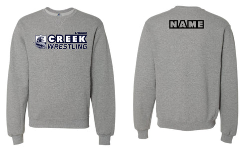 Creek Wrestling Russell Athletic Cotton Crewneck Sweatshirt - Gray - 5KounT2018