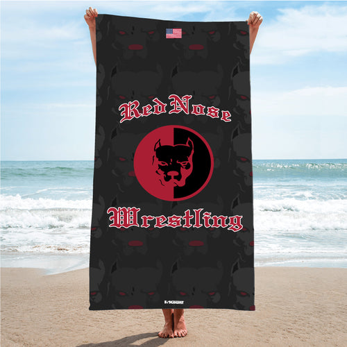 Red Nose Sublimated Beach Towel - 5KounT2018