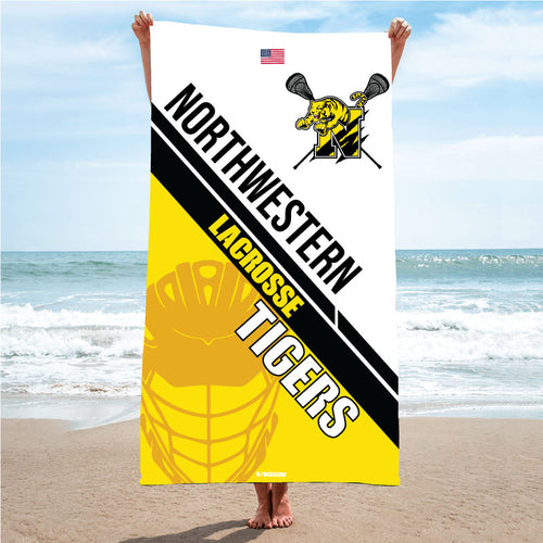 Northwestern Lacrosse Sublimated Beach Towel - 5KounT2018