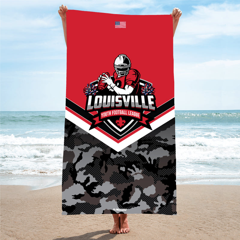 Louisville Youth Football League Sublimated Beach Towel - 5KounT2018
