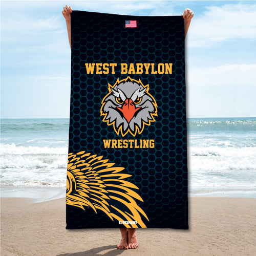West Babylon Wrestling Sublimated Beach Towel - 5KounT2018