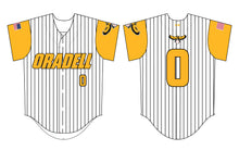 Oradell Baseball Sublimated Lightweight Mesh Travel Team Full-Button Game Jersey - Pinstripes