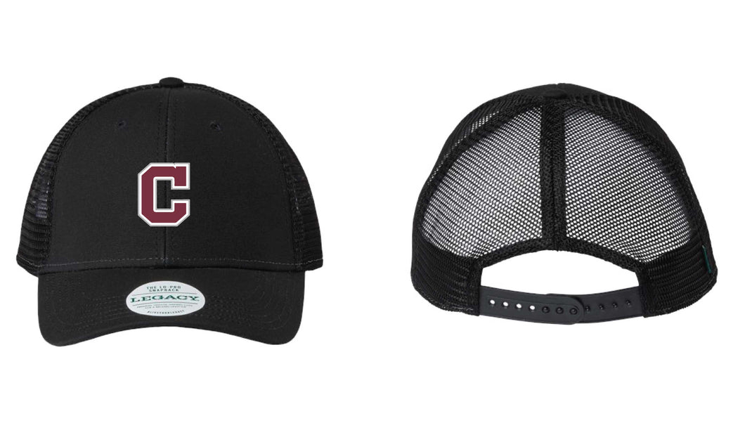 Clifton Lacrosse Legacy Trucker Snapback Hat - Design 2 (Black)