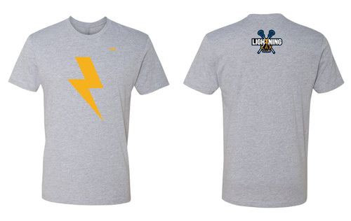 Lightning Lax Cotton Crew Tee - Gray - 5KounT2018