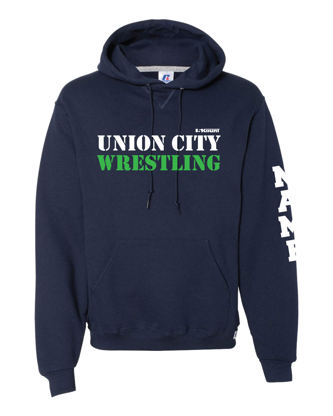 Union City Wrestling Russell Athletic Cotton Hoodie - Navy - 5KounT2018