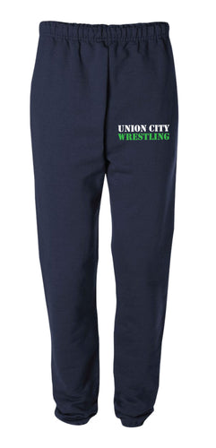 Union City Wrestling Cotton Sweatpants - Navy - 5KounT2018
