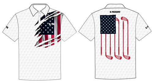 5Kount USA Flag Golf Sublimated Polo Shirt - 5KounT