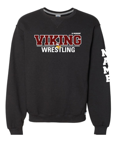 Vikings Wrestling Russell Athletic Cotton Crewneck Sweatshirt - Black - 5KounT2018