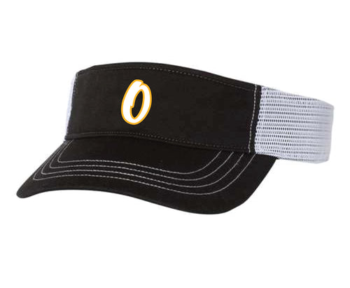 Oradell Softball Visor Hat - Black/White - 5KounT