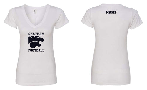 Chatham Football Cotton Women's V-Neck Tee - White