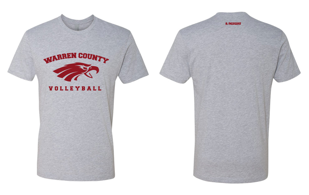 Warren County Volleyball Unisex Cotton Crew - Grey - 5KounT