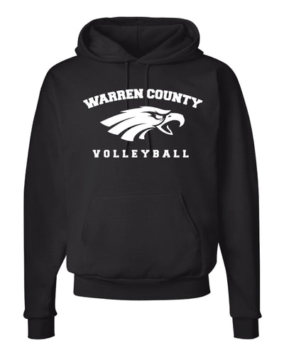 Warren County Volleyball Cotton Hoodie - Black - 5KounT
