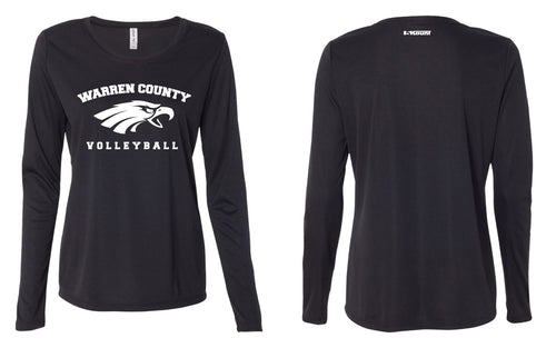 Warren County Volleyball Ladies Long Sleeve DryFit - Black - 5KounT