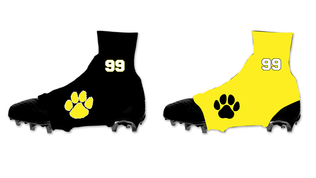 Wayne Football Sublimated Cleat Covers - Black / Yellow - 5KounT2018
