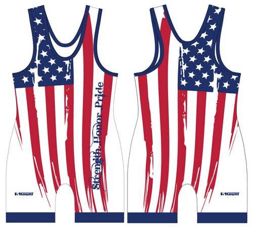 Strength Honor Pride Singlet - White - 5KounT2018