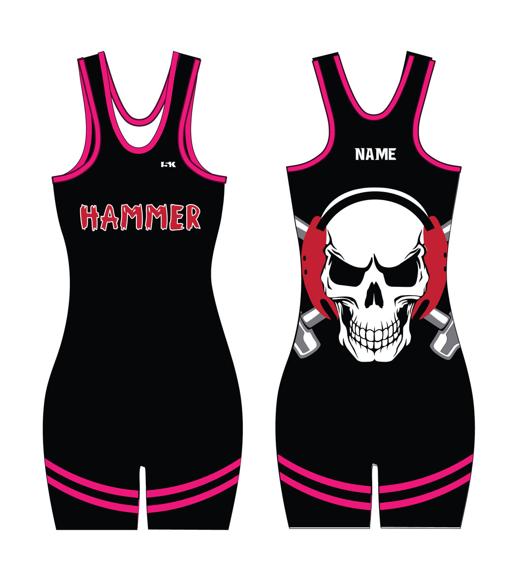 Hammer Wrestling Sublimated Women's Singlet - Pink - 5KounT