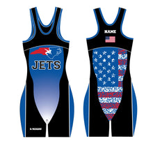 NC Jets Wrestling Sublimated Women's Singlet - Design 1