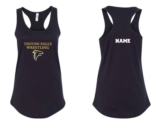 Tinton Falls Wrestling Ladies' Cotton Tank Top - Black - 5KounT