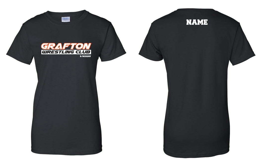 Grafton Wrestling Cotton Women's Crew Tee - Black - 5KounT