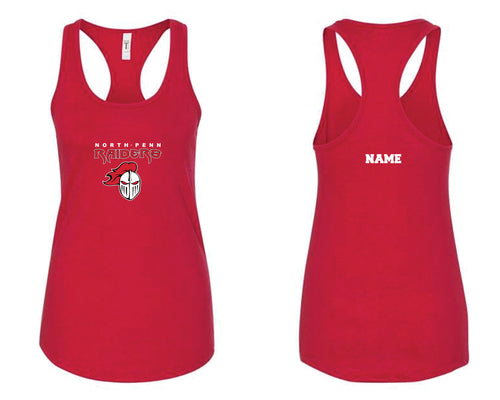 North Penn Baseball Ladies' Cotton Tank Top - Red - 5KounT